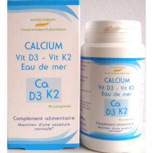 CALCIUM – VITAMINES D3 ET K2 – EAU DE MER